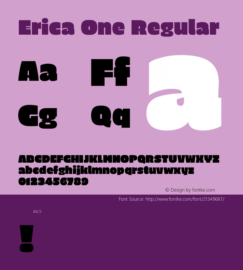 EricaOne Version 1.0 Font Sample