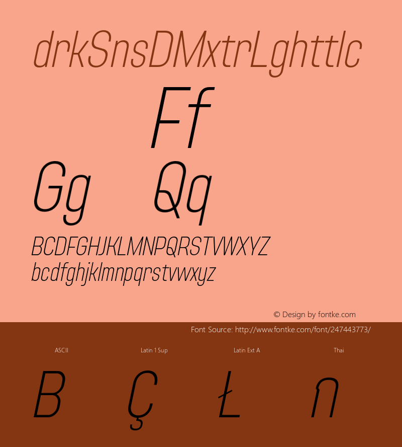 Adirek Sans DEMO ExtraLight Italic Version 1.03图片样张