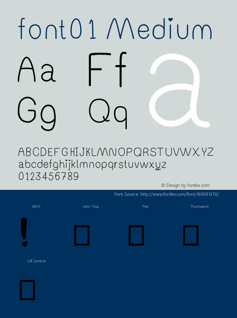 font01 Version 001.000图片样张