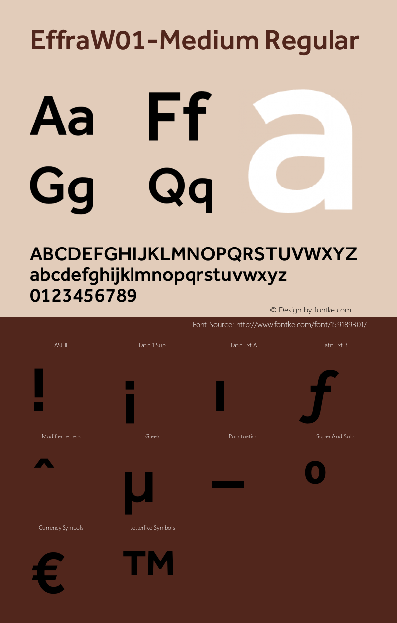 Effra W01 Medium Version 1.00 Font Sample