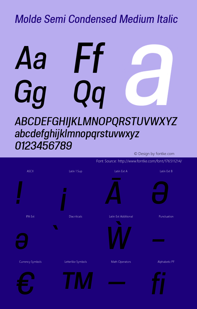 Molde Semi Condensed Medium Italic 1.000图片样张