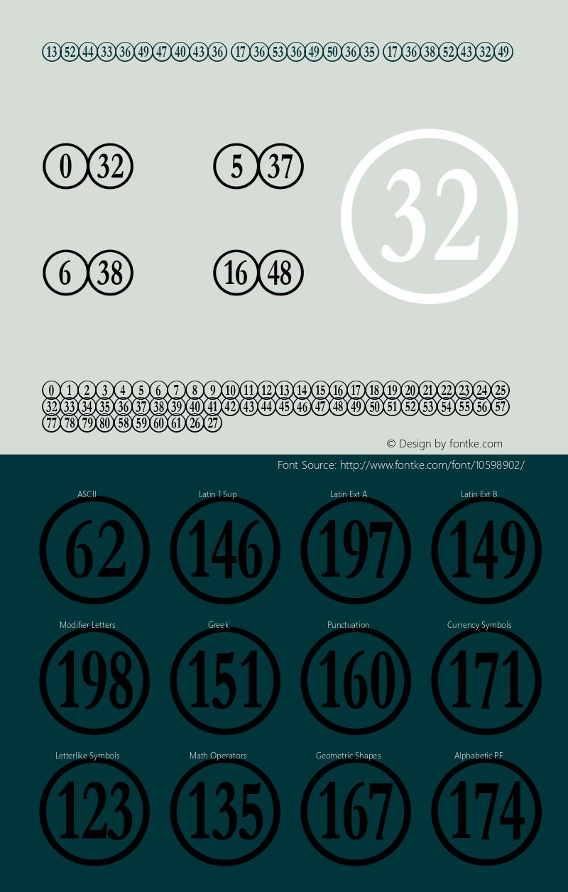 Numberpile Reversed Regular Version 3.100 Font Sample