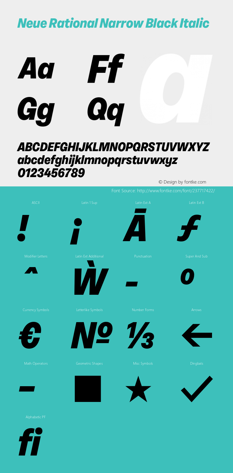 NeueRational-NarrowBlackItalic Version 1.000图片样张