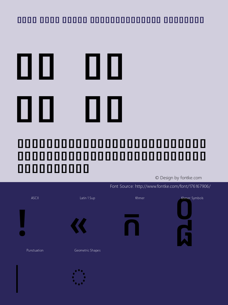 Noto Sans Khmer ExtraCondensed SemiBold Version 2.001图片样张