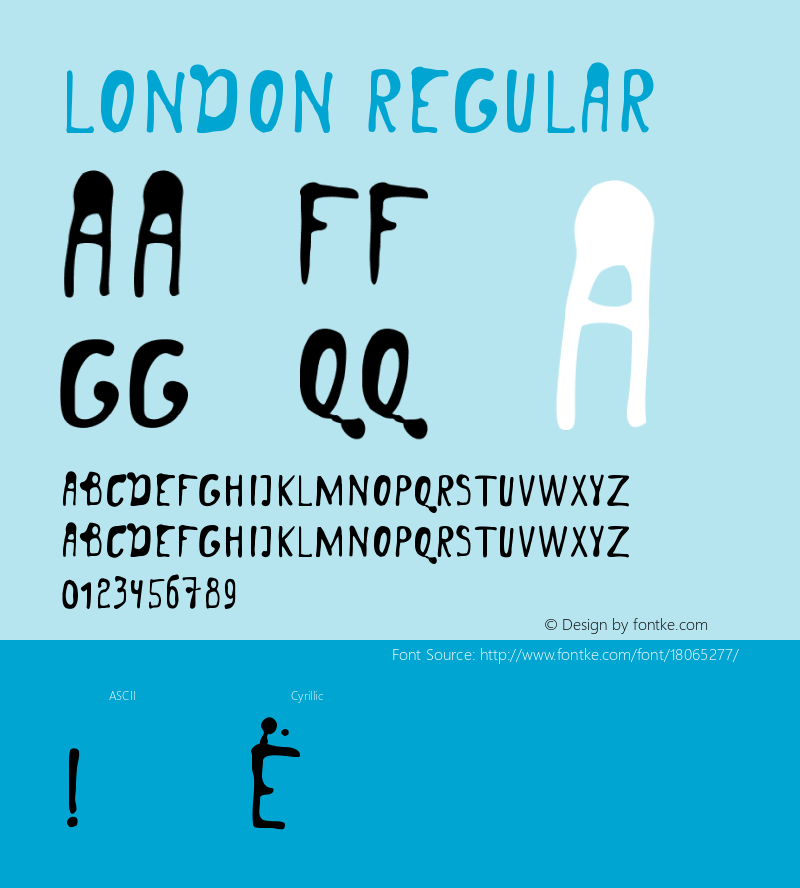 London Regular Version 1.000 2008 initial release Font Sample