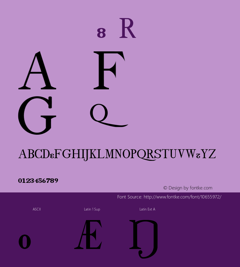 drminf8 Regular Version 001.001 Font Sample