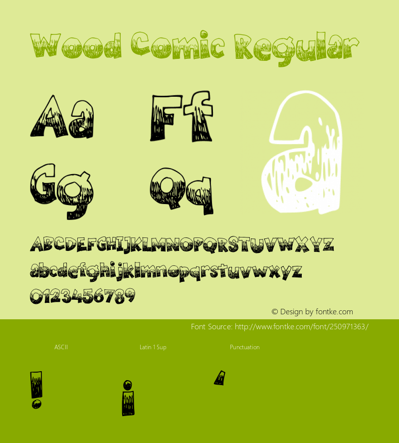 Wood Comic Regular Version 001.005图片样张