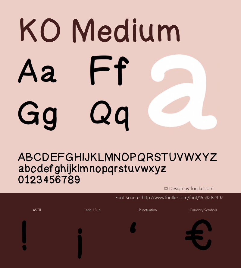 KO Version 001.000 Font Sample