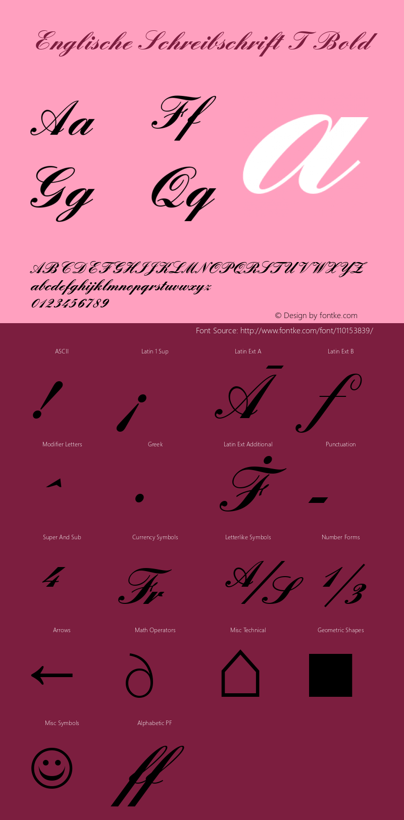 EnglischeSchT Bold Version 1.10 Font Sample