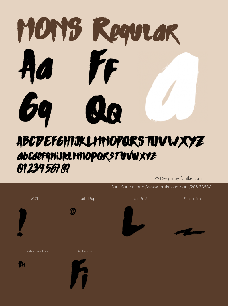 MONS Version 1.0 Font Sample