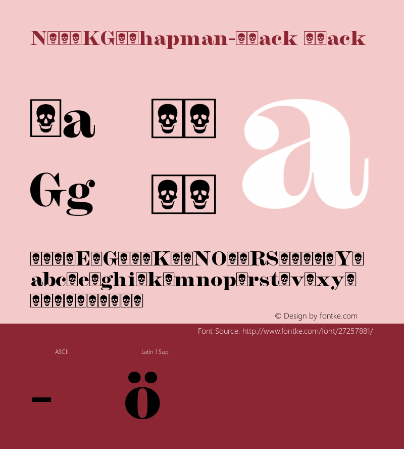 NFFAKG+Chapman-Black Version 1.0 Font Sample
