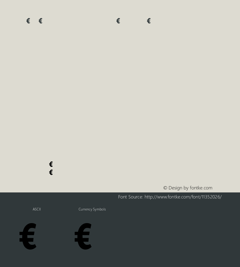 PedestriaMVB-Euro Euro-Bold Version 001.000 Font Sample