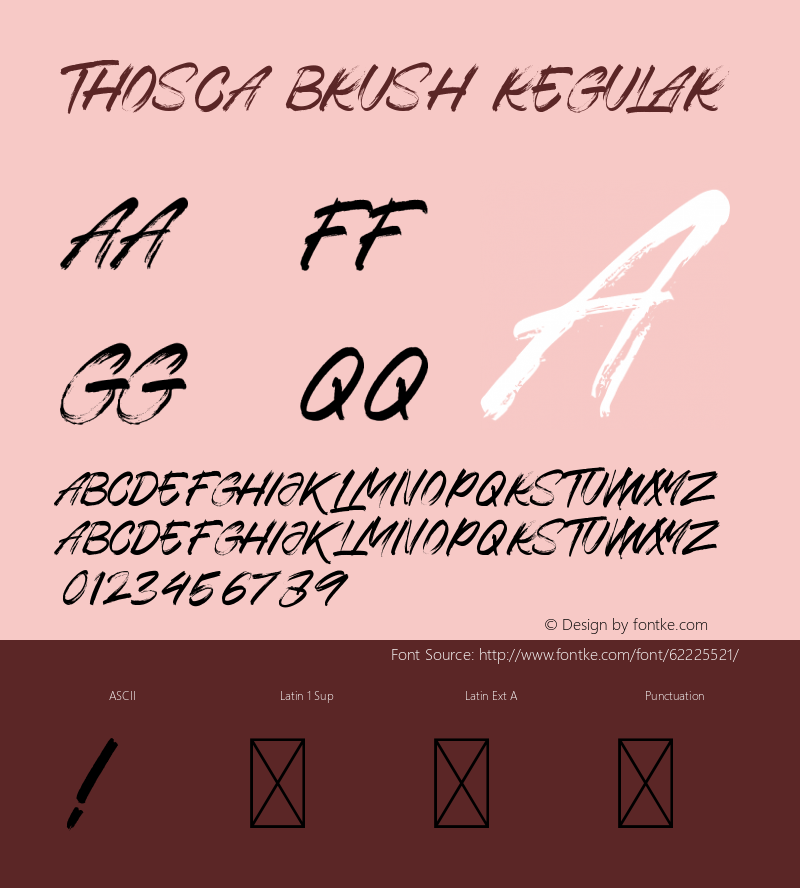 Thosca Brush Version 1.003;Fontself Maker 3.5.1 Font Sample