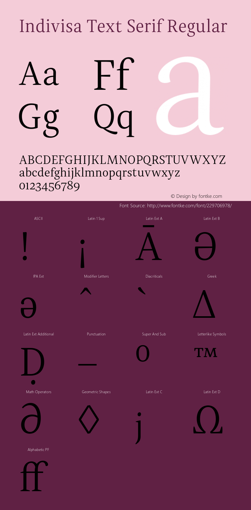 Indivisa Text Serif Regular Version 0.005;PS 0.5;hotconv 1.0.88;makeotf.lib2.5.647800 DEVELOPMENT图片样张