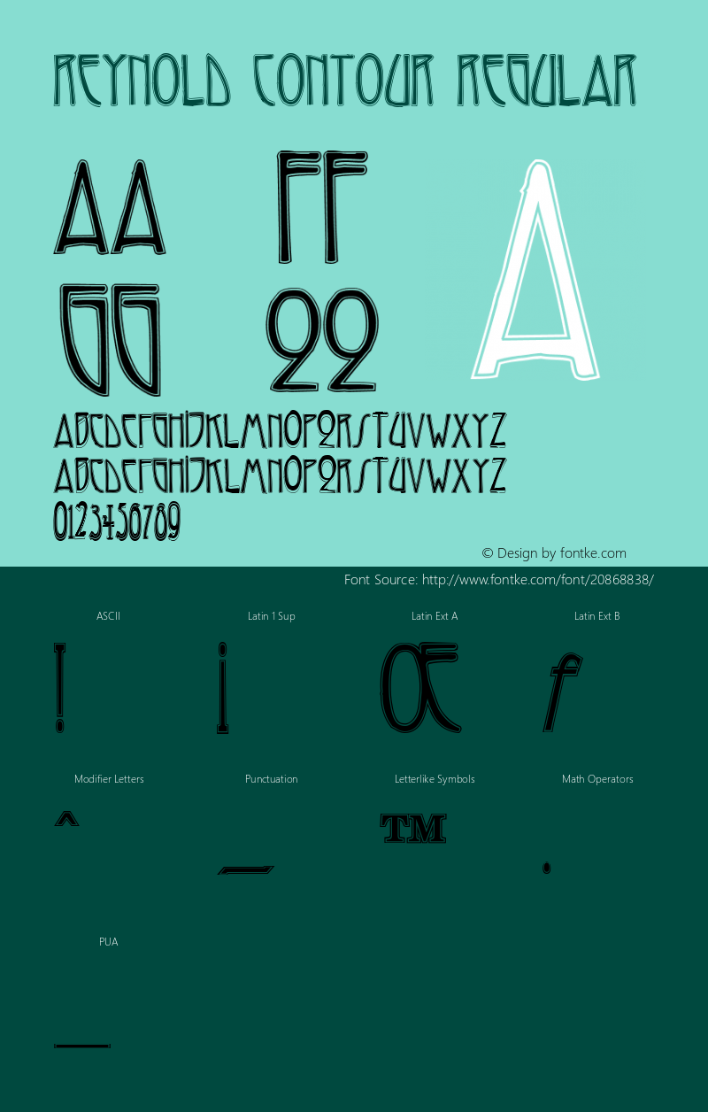 Reynold Contour 1.0 Font Sample