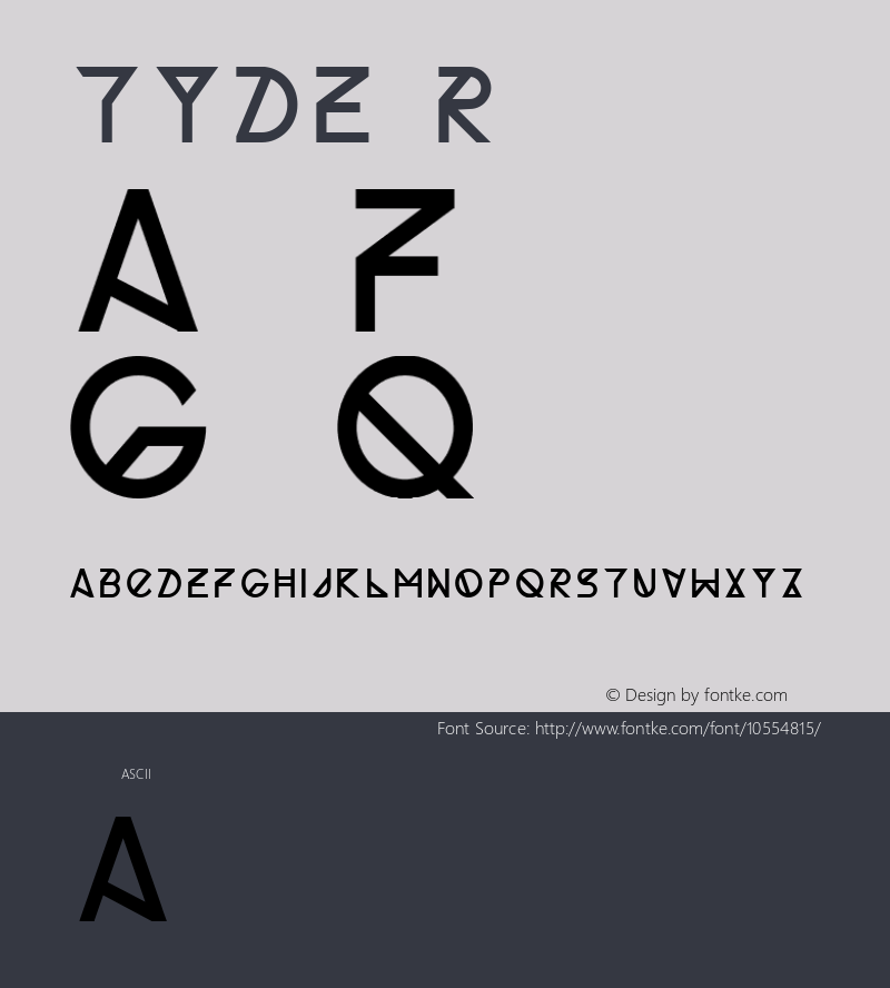 TYDE Regular Version 1.000 Font Sample