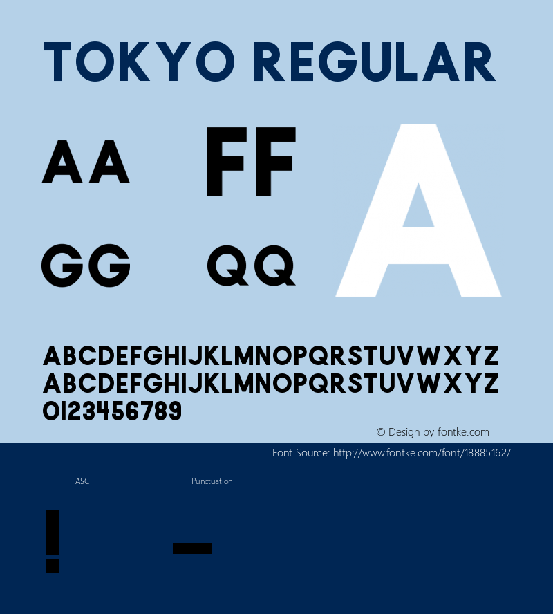 Tokyo Regular Version 1.000;PS 001.000;hotconv 1.0.88;makeotf.lib2.5.64775 Font Sample