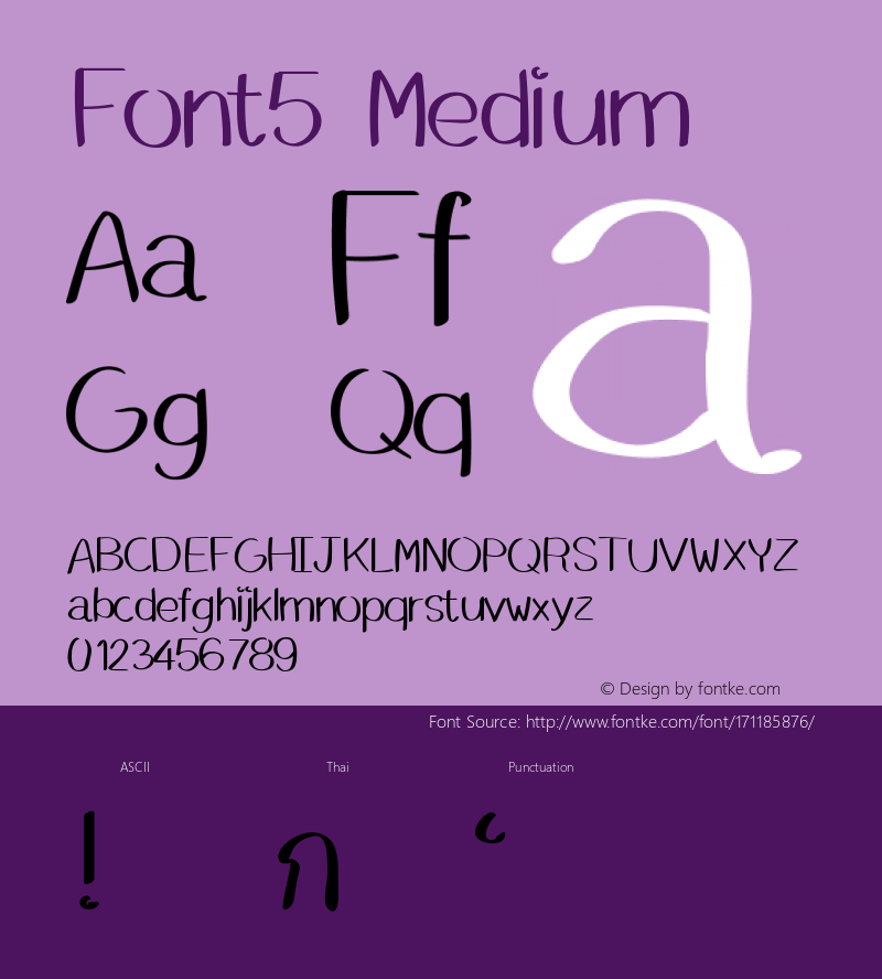 Font5 Version 001.000图片样张