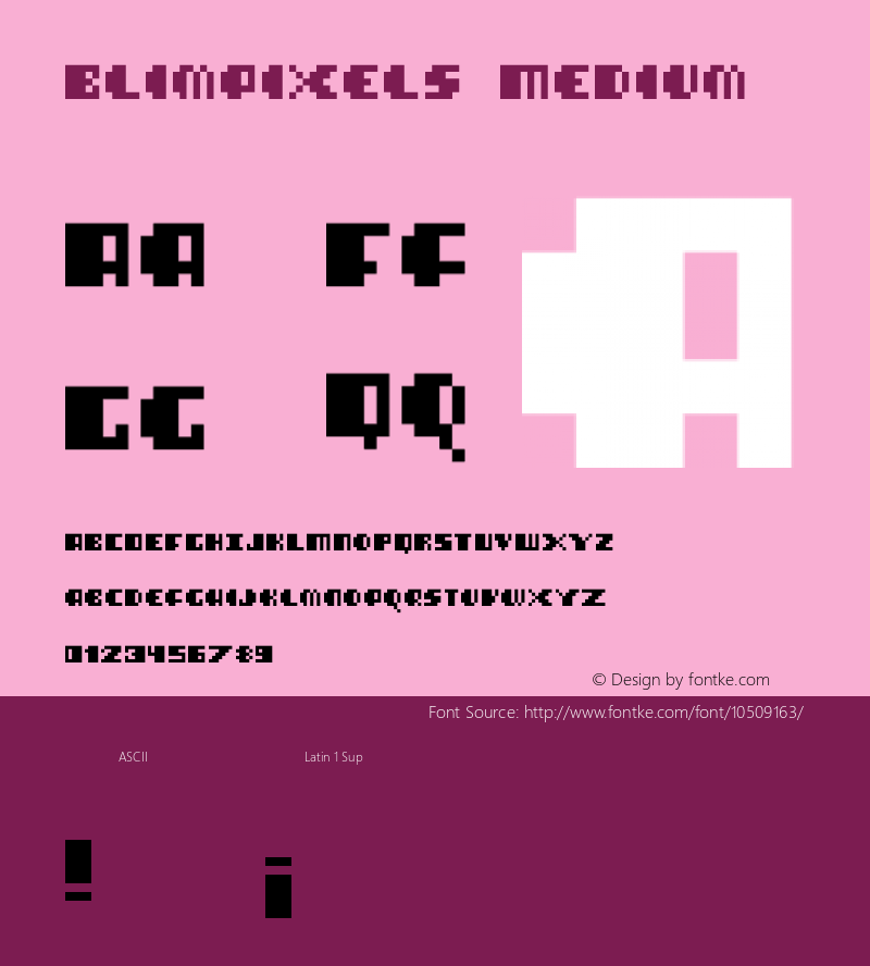 Blimpixels Medium Version 001.000 Font Sample