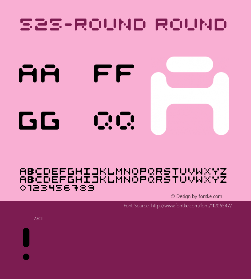 525-round round Version 001.000 Font Sample