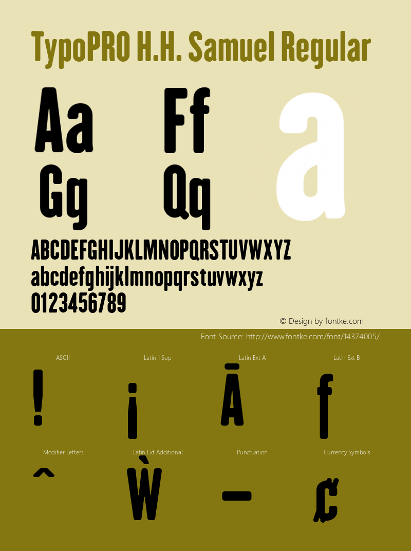 TypoPRO H.H. Samuel Regular Version 1.009 Font Sample