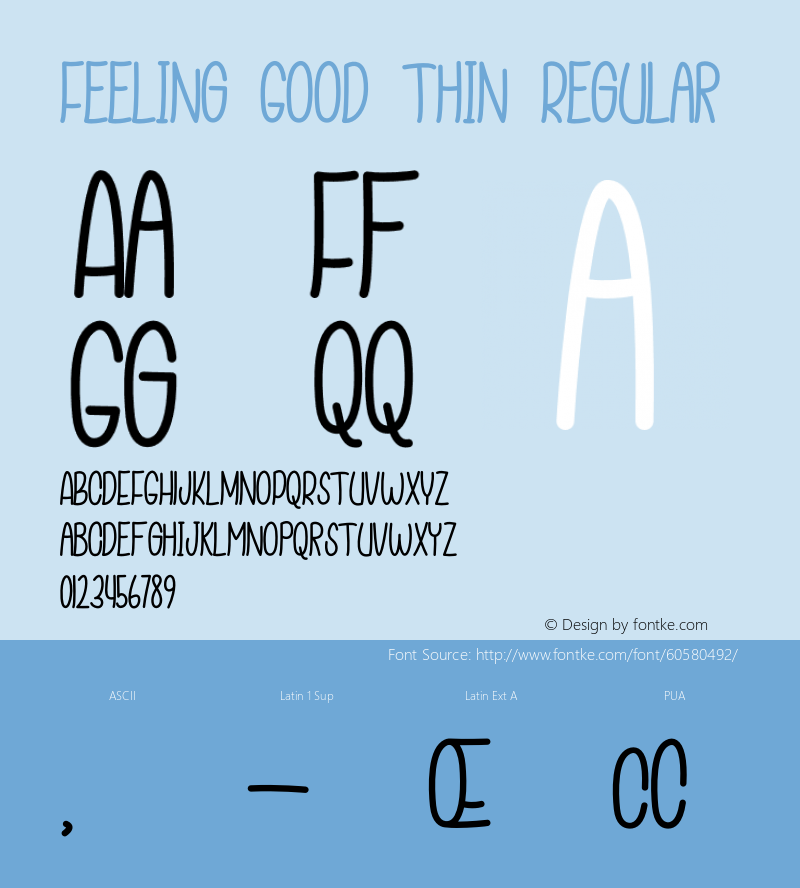 Feeling Good Thin Version 1.00;April 3, 2020;FontCreator 12.0.0.2565 64-bit Font Sample