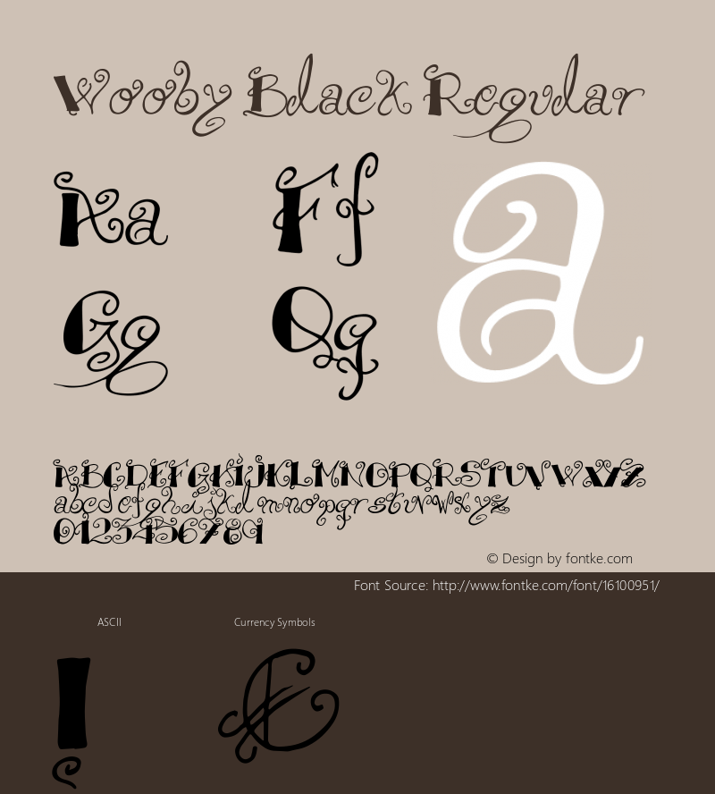 Wooby Black Regular Version 1.00 2015 Font Sample