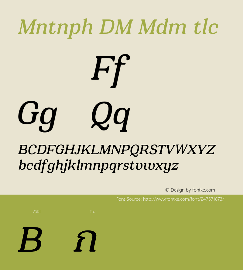 Montnapha DEMO Medium Italic Version 1.000;Glyphs 3.1.2 (3151)图片样张