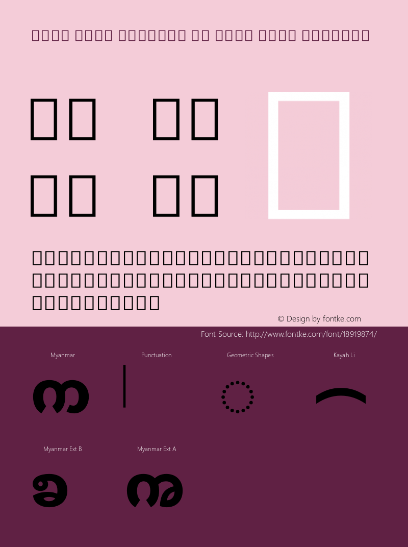 Noto Sans Myanmar UI Cond ExBd Regular Version 1.902 Font Sample