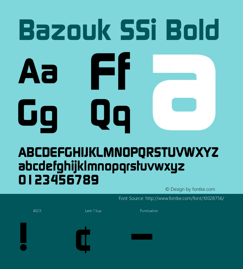 Bazouk SSi Bold 001.001 Font Sample