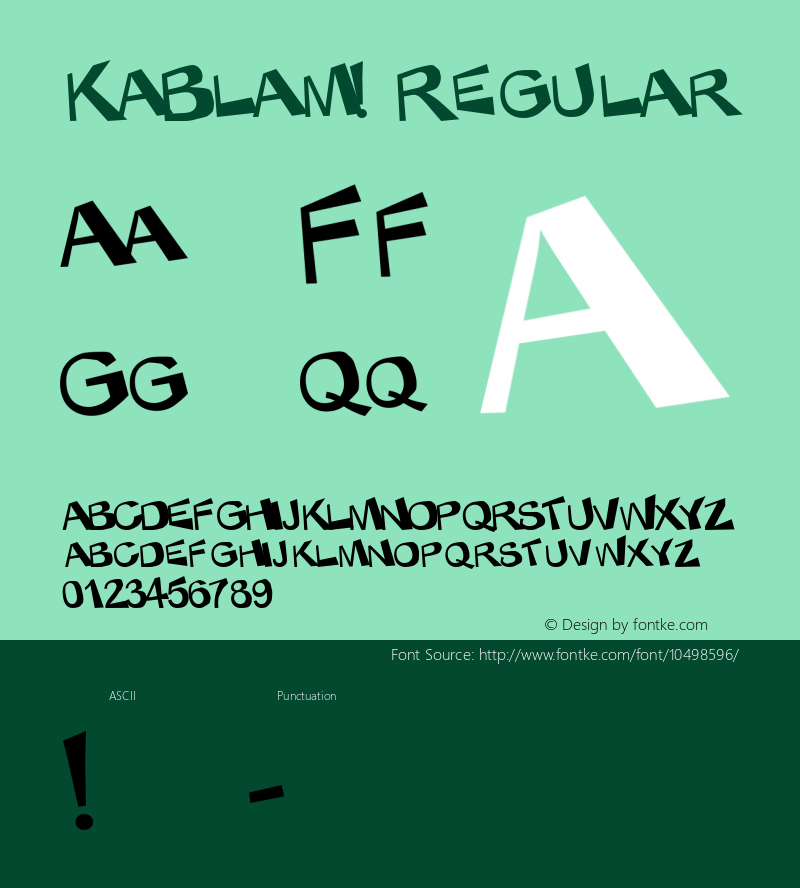 KaBlam! Regular Total Distortion Font Sample