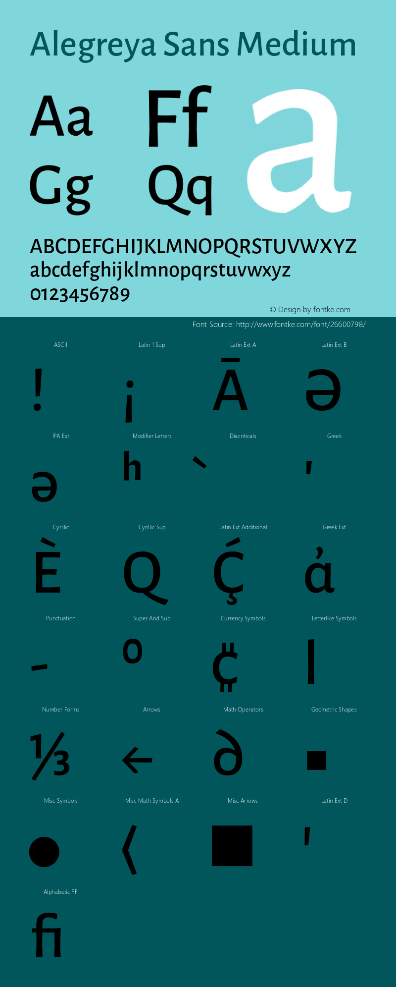 Alegreya Sans Medium Version 2.007;PS 002.007;hotconv 1.0.88;makeotf.lib2.5.64775 Font Sample