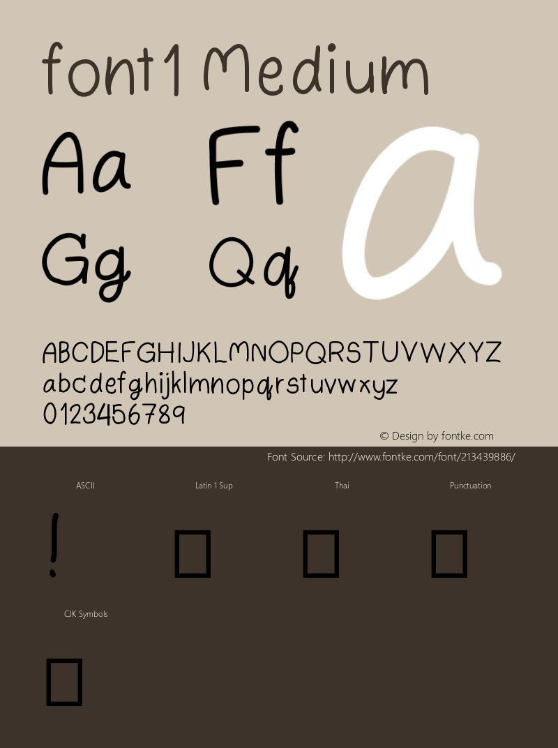 font1 Version 001.000图片样张