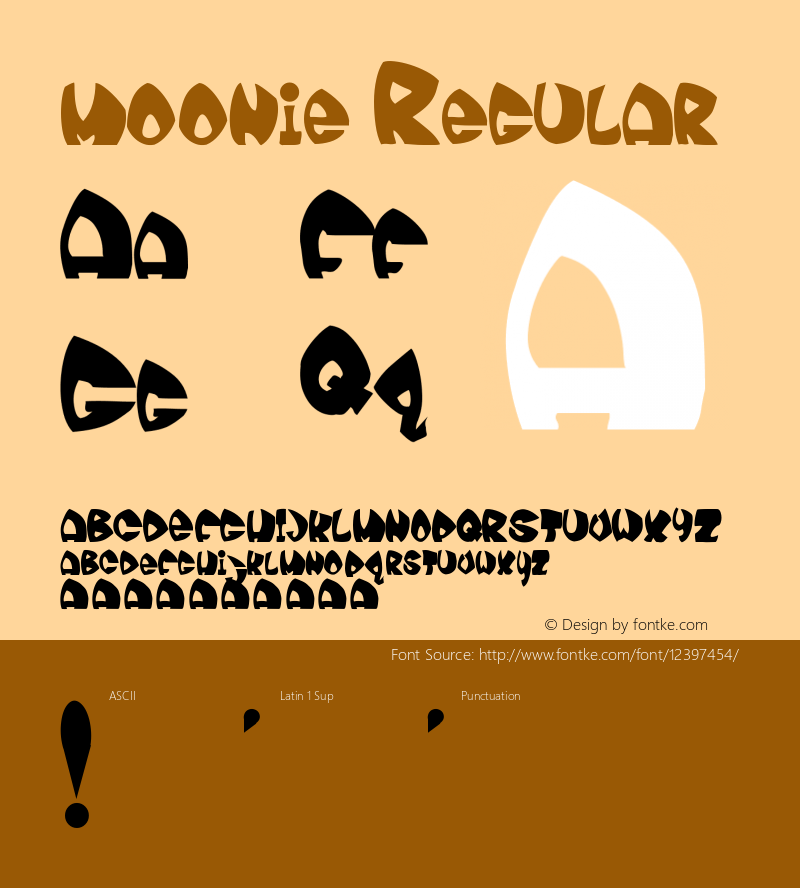 moonie Regular 1.0 Font Sample