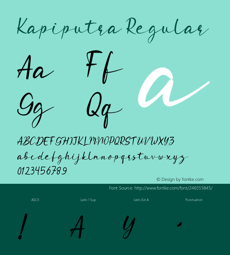 Kapiputra Version 1.028;Fontself Maker 3.5.7图片样张