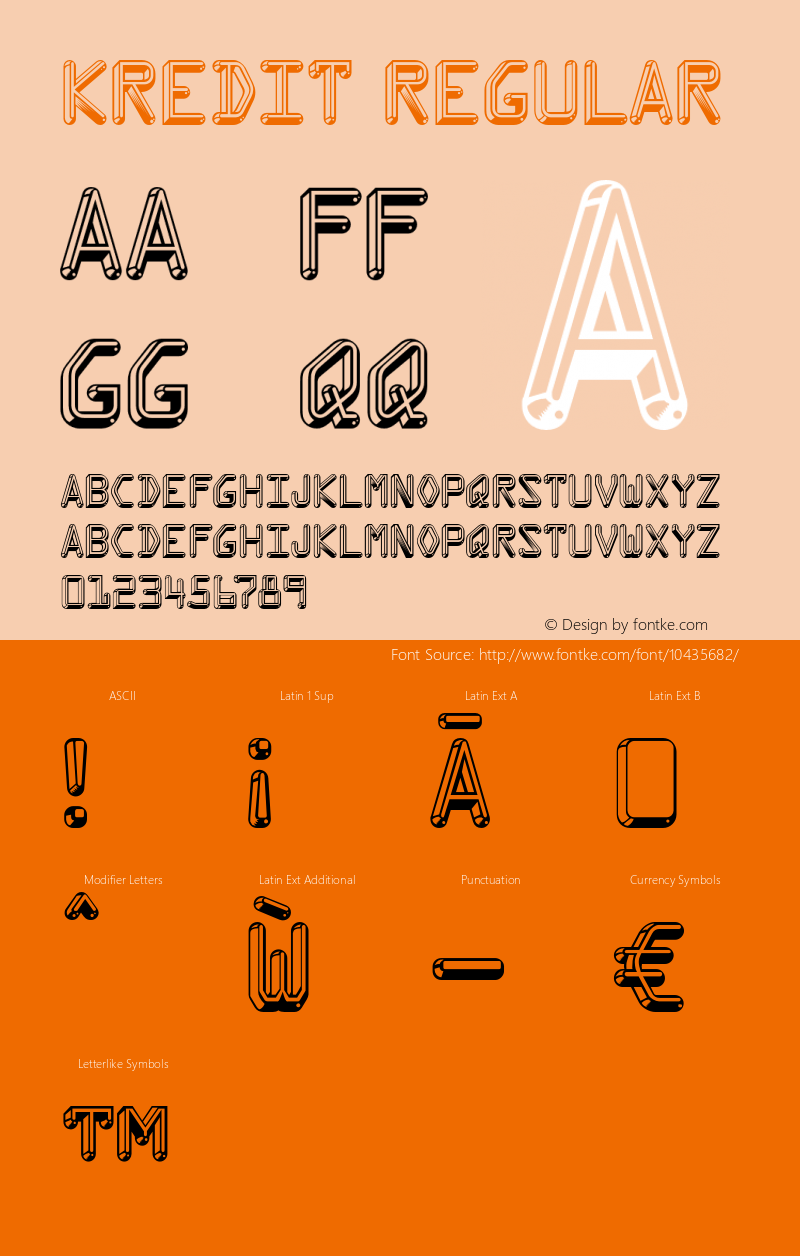 Kredit Regular Version 4.001 Font Sample